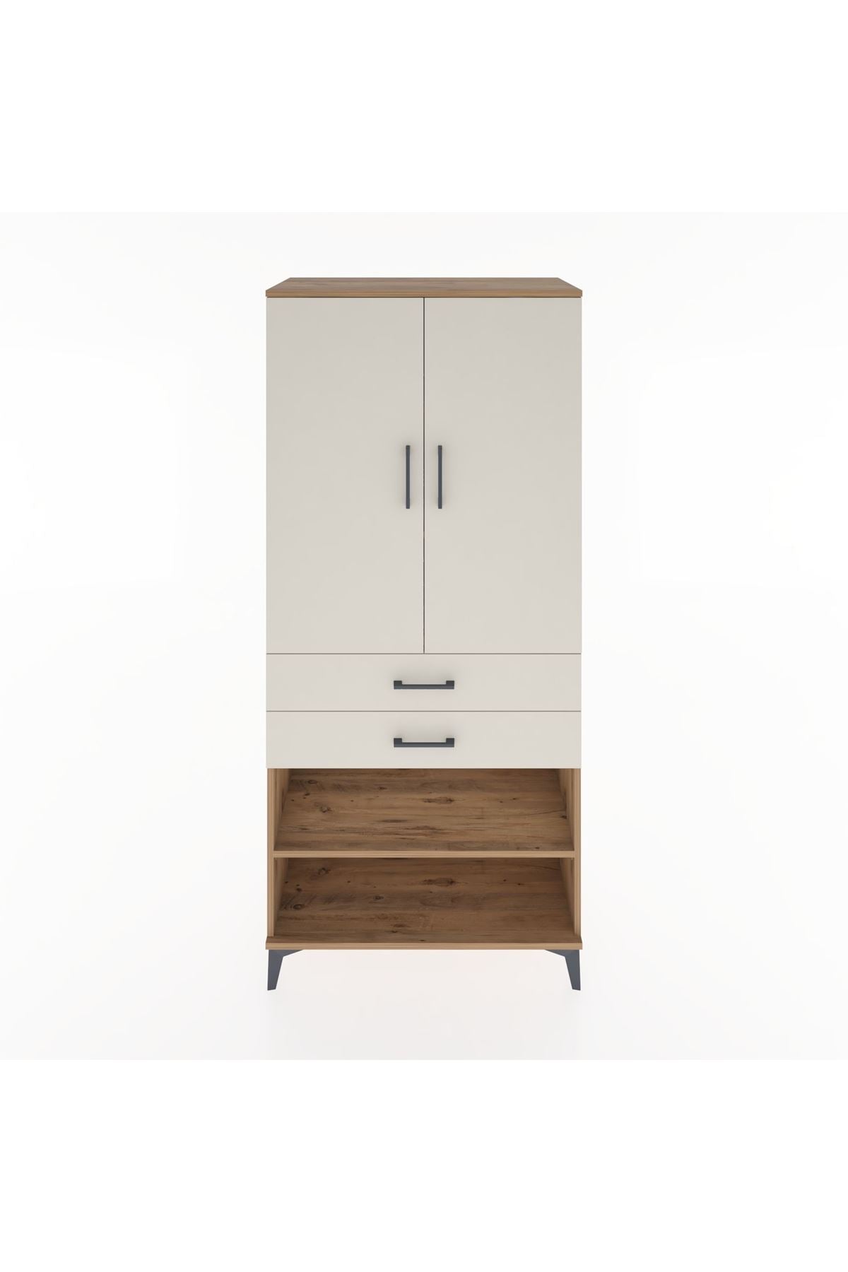 Hyperion Dolap 4 Raflı 2 Çekmeceli 2 Kapaklı 88x44x195 - S60M110V7B