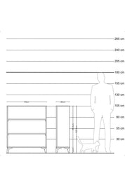 Arges Komodin 2 Raflı 60x30x106 - S15M001V3A