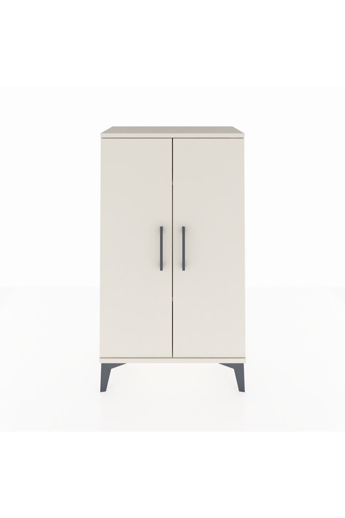 Arges Komodin 2 Raflı 2 Kapaklı 60x30x106 - S15M003V1A