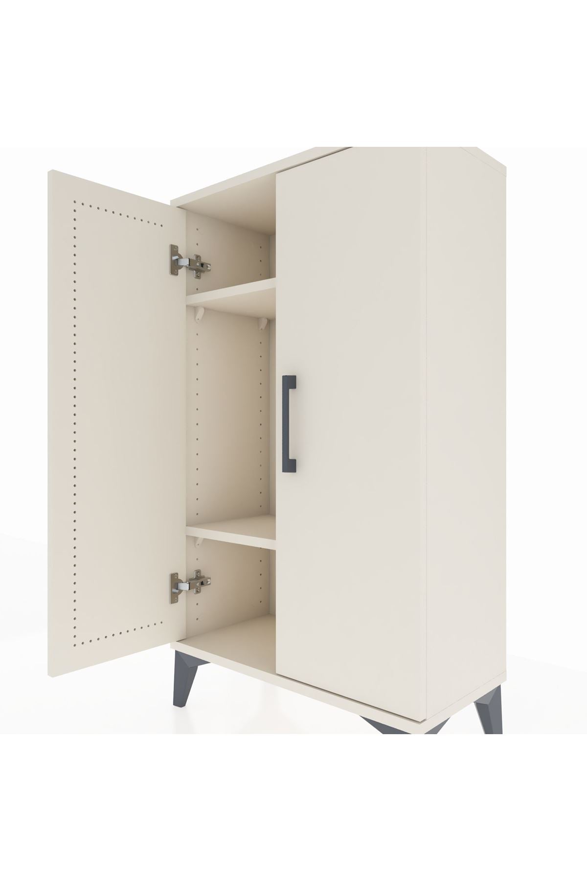Arges Komodin 2 Raflı 2 Kapaklı 60x30x106 - S15M003V1A