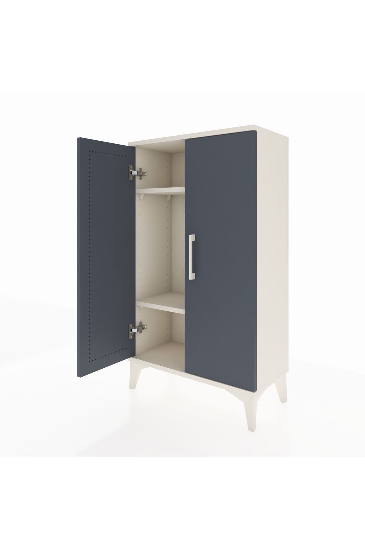 Arges Komodin 2 Raflı 2 Kapaklı 60x30x106 - S15M003V2A