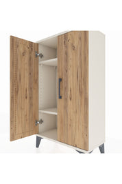 Arges Komodin 2 Raflı 2 Kapaklı 60x30x106 - S15M003V3A