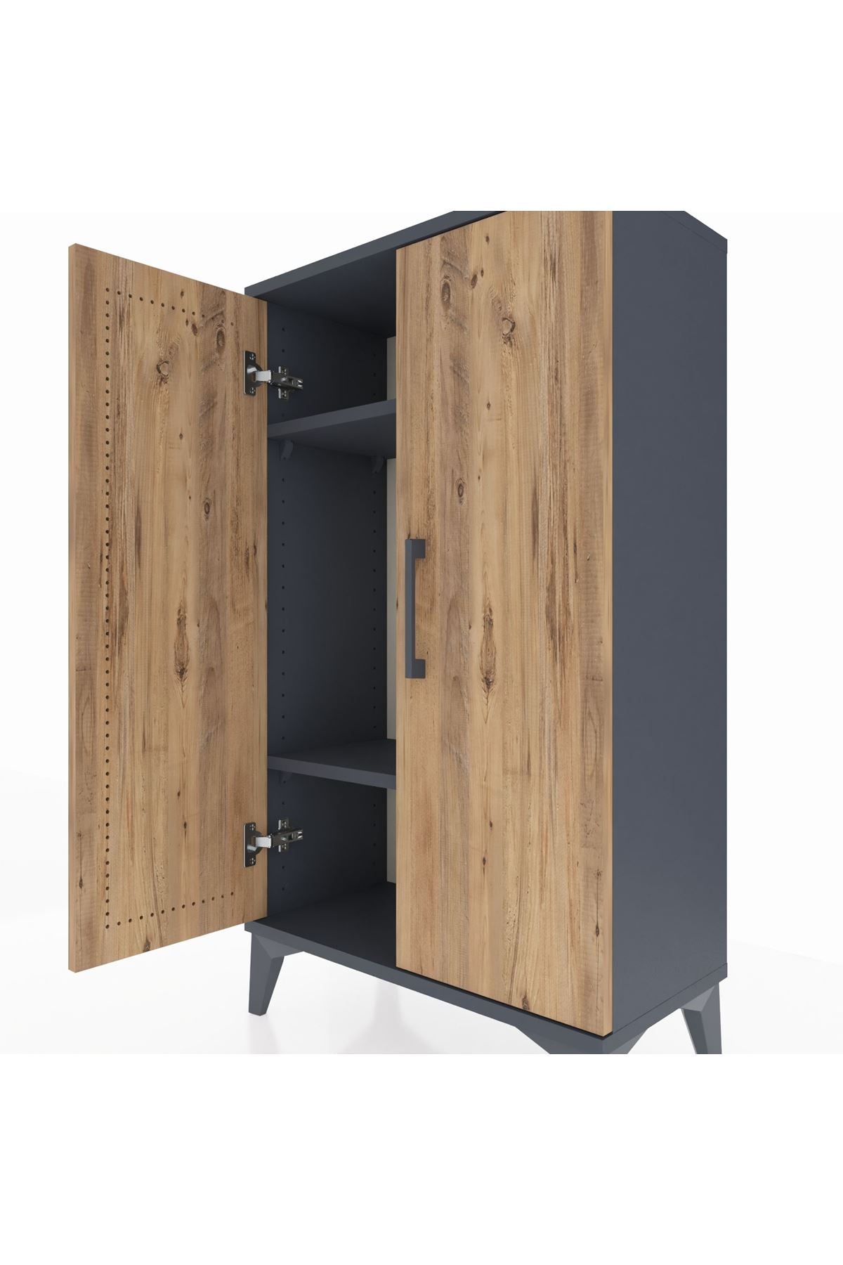 Arges Komodin 2 Raflı 2 Kapaklı 60x30x106 - S15M003V6A