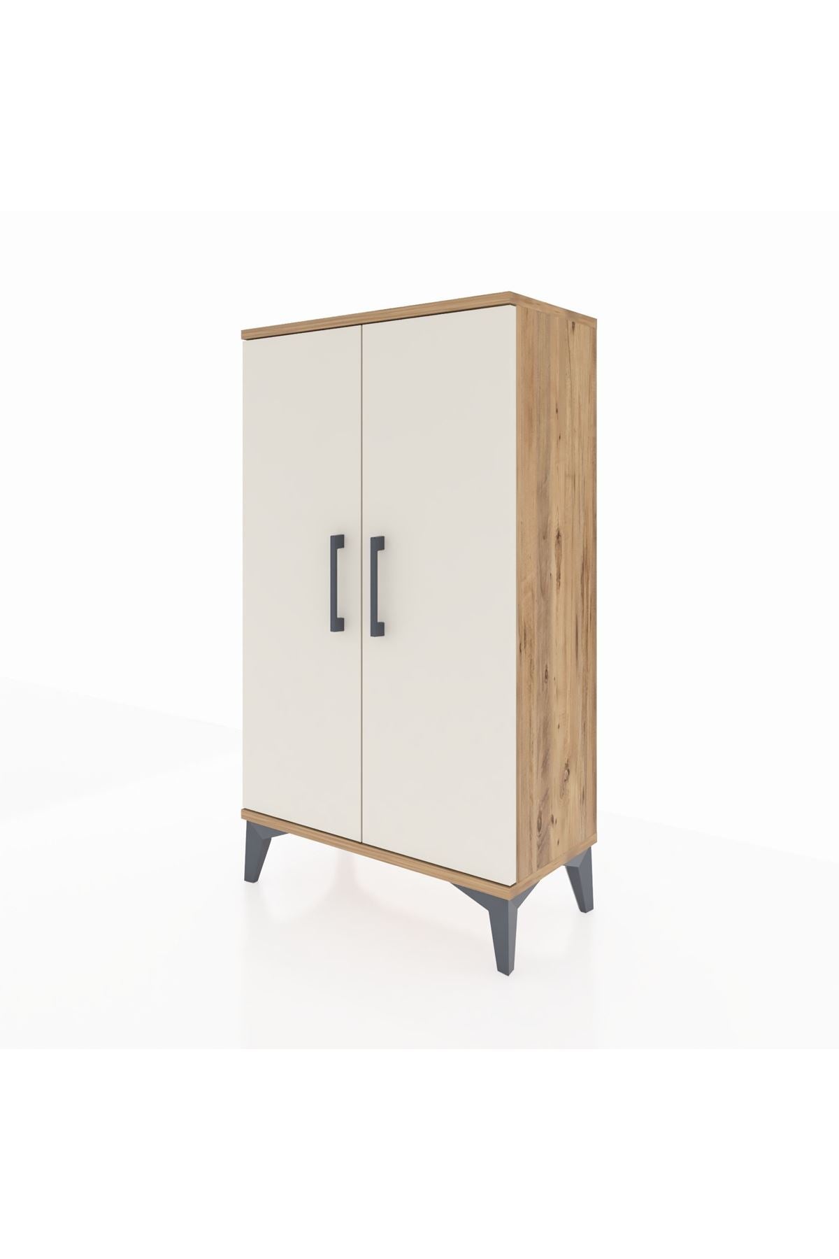Arges Komodin 2 Raflı 2 Kapaklı 60x30x106 - S15M003V7A