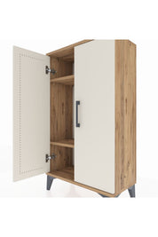 Arges Komodin 2 Raflı 2 Kapaklı 60x30x106 - S15M003V7A