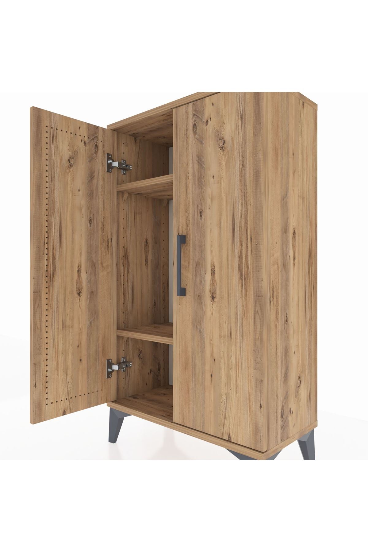 Arges Komodin 2 Raflı 2 Kapaklı 60x30x106 - S15M003V9A