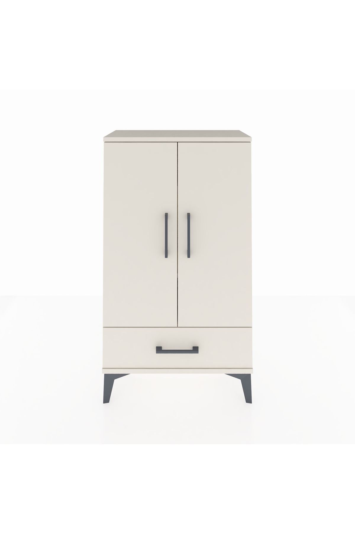 Arges Komodin 3 Raflı Tek Çekmeceli 2 Kapaklı 60x30x106 - S15M004V1A