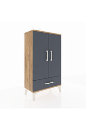 Arges Komodin 3 Raflı Tek Çekmeceli 2 Kapaklı 60x30x106 - S15M004V8A