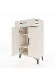 Arges Komodin 2 Raflı Tek Çekmeceli 2 Kapaklı 60x30x106 - S15M005V1A