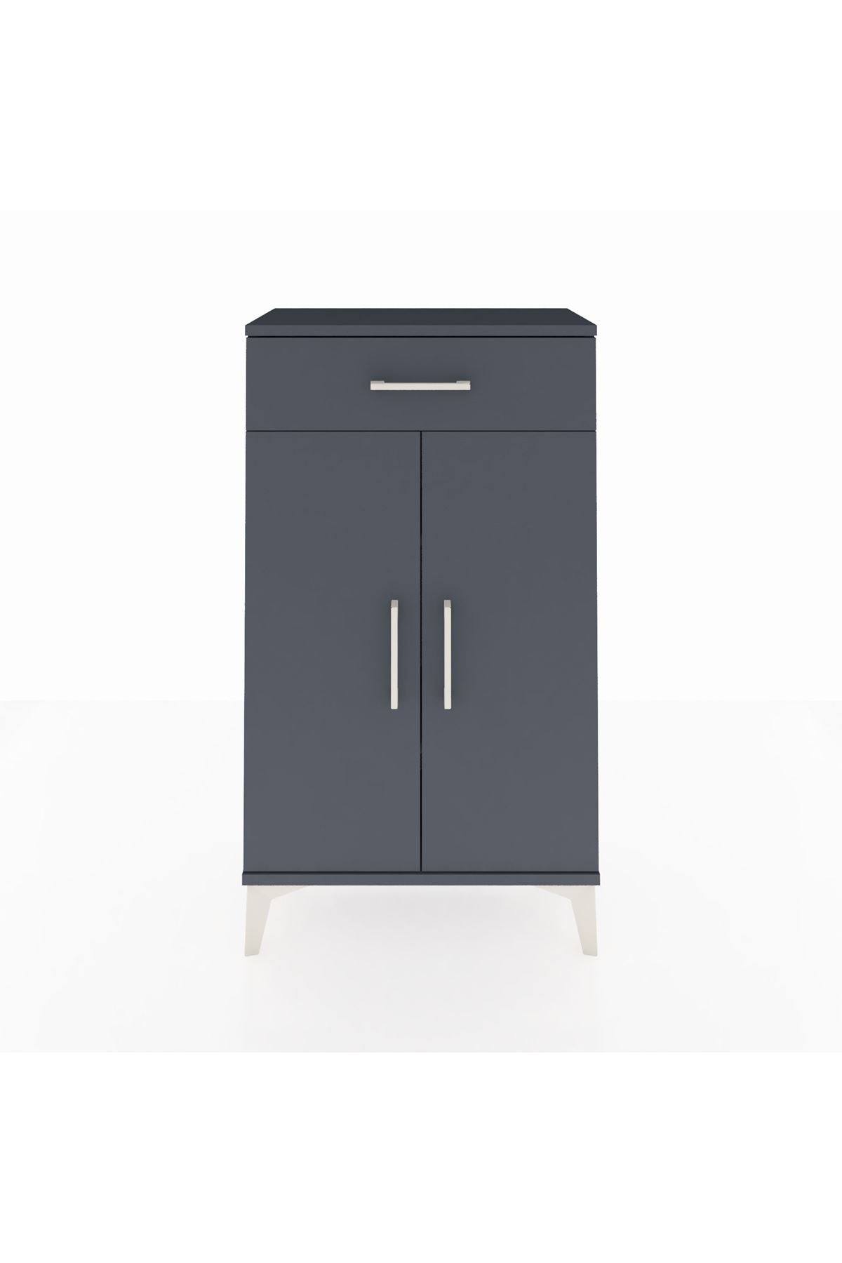 Arges Komodin 2 Raflı Tek Çekmeceli 2 Kapaklı 60x30x106 - S15M005V5A