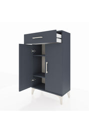 Arges Komodin 2 Raflı Tek Çekmeceli 2 Kapaklı 60x30x106 - S15M005V5A
