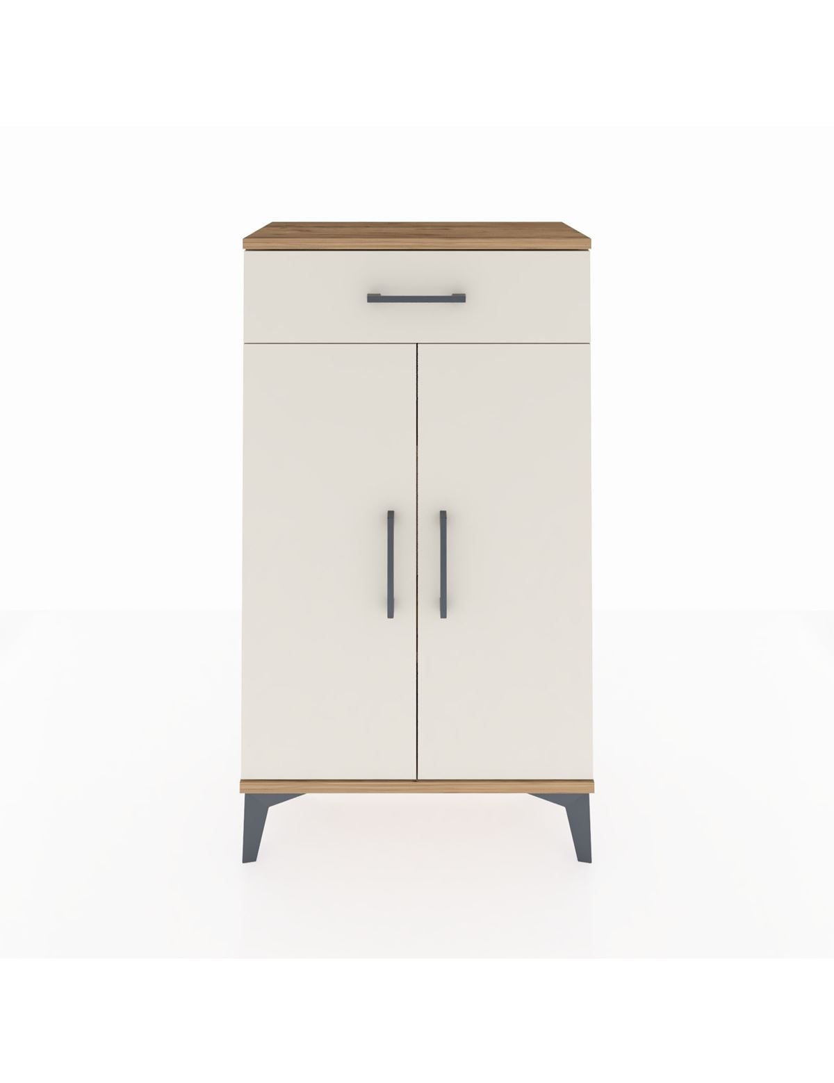 Arges Komodin 2 Raflı Tek Çekmeceli 2 Kapaklı 60x30x106 - S15M005V7A