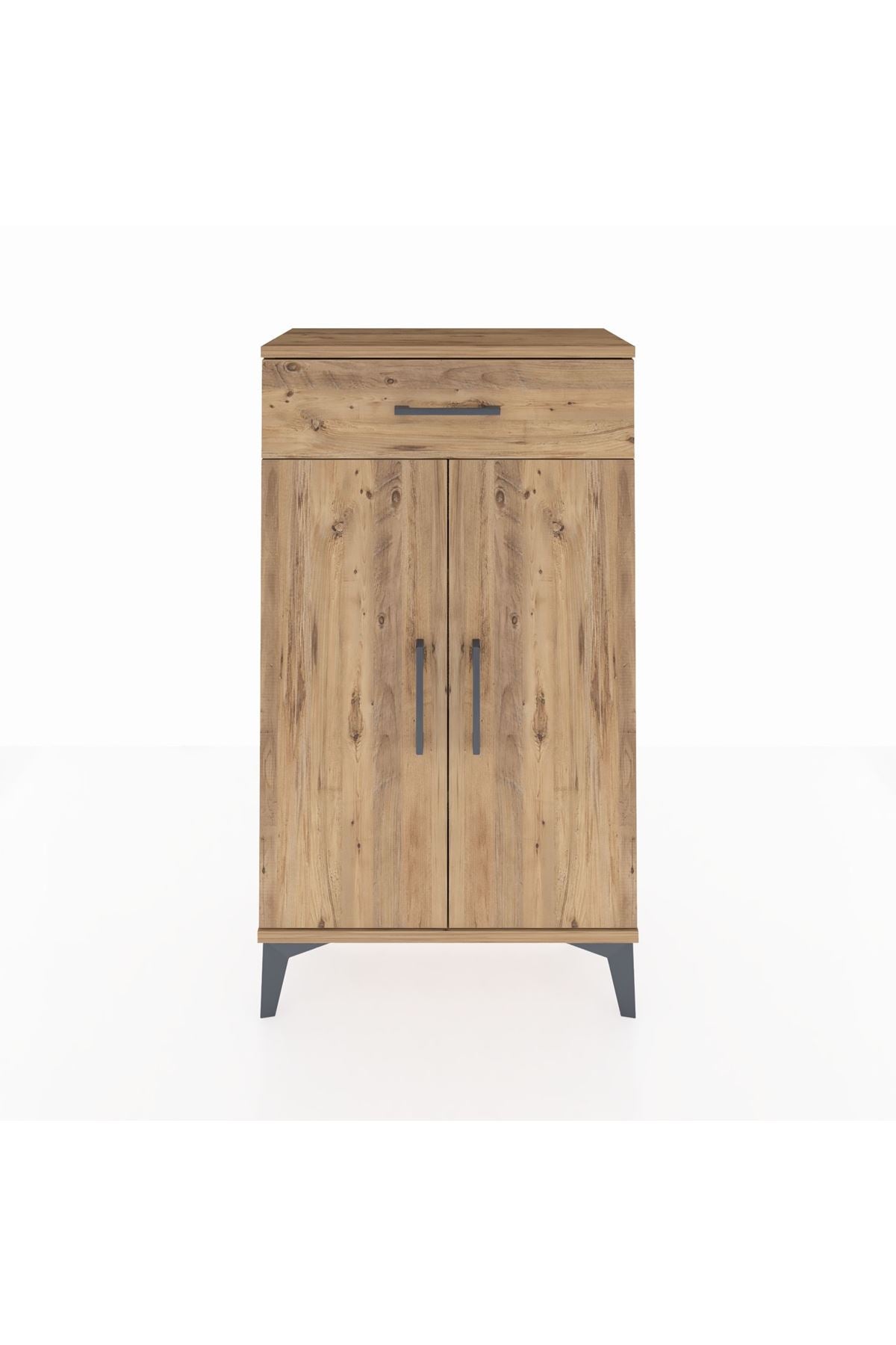 Arges Komodin 2 Raflı Tek Çekmeceli 2 Kapaklı 60x30x106 - S15M005V9A