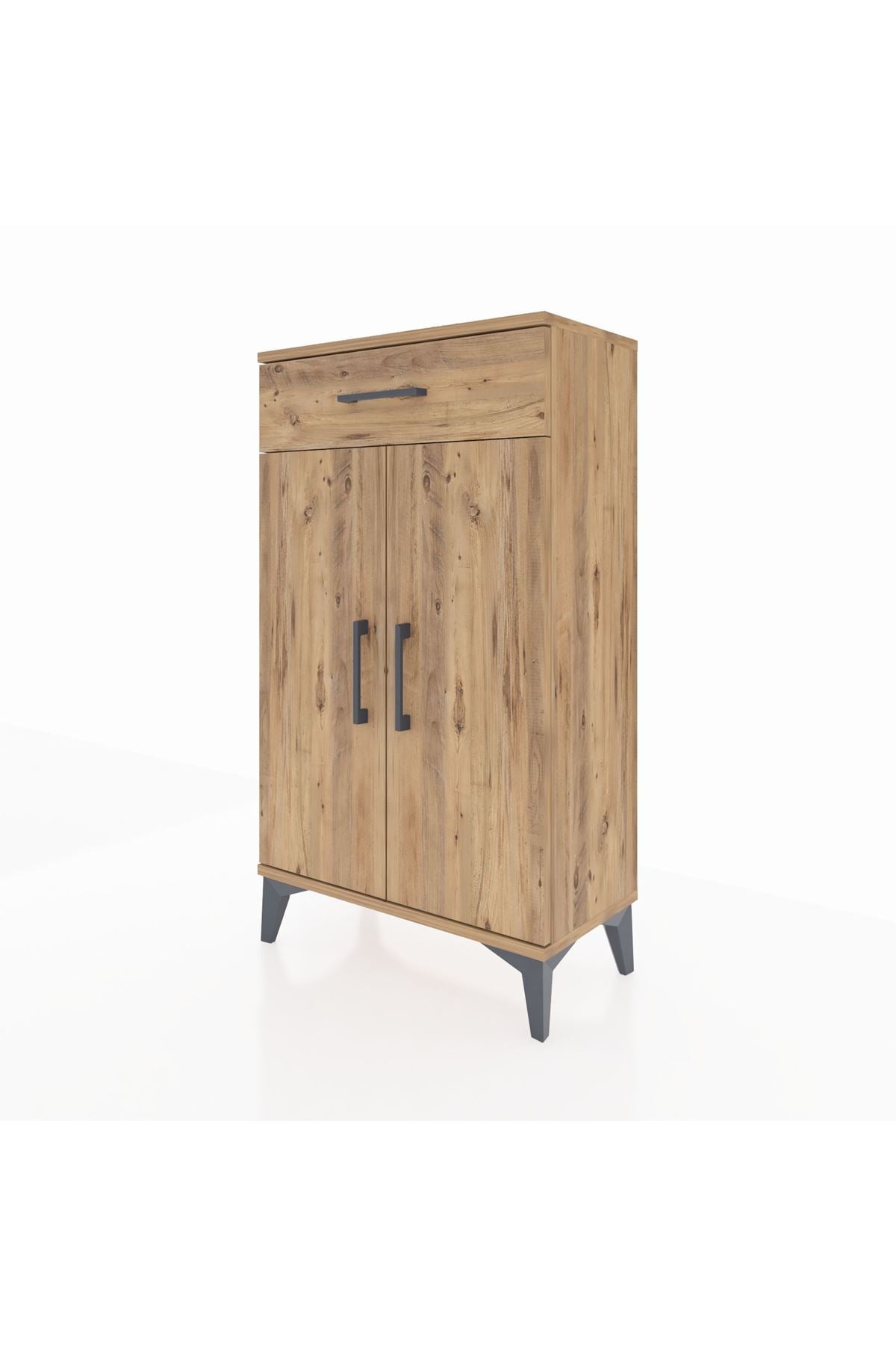 Arges Komodin 2 Raflı Tek Çekmeceli 2 Kapaklı 60x30x106 - S15M005V9A