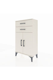 Arges Komodin Tek Raflı 2 Çekmeceli 2 Kapaklı 60x30x106 - S15M006V1A