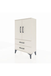 Arges Komodin 2 Raflı 2 Çekmeceli 2 Kapaklı 60x30x106 - S15M007V1A