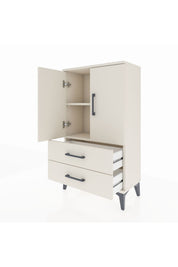 Arges Komodin 2 Raflı 2 Çekmeceli 2 Kapaklı 60x30x106 - S15M007V1A
