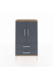 Arges Komodin 2 Raflı 2 Çekmeceli 2 Kapaklı 60x30x106 - S15M007V8A
