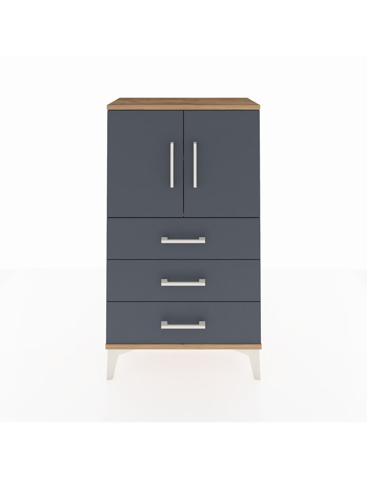 Arges Komodin 2 Raflı 3 Çekmeceli 2 Kapaklı 60x30x106 - S15M008V8A