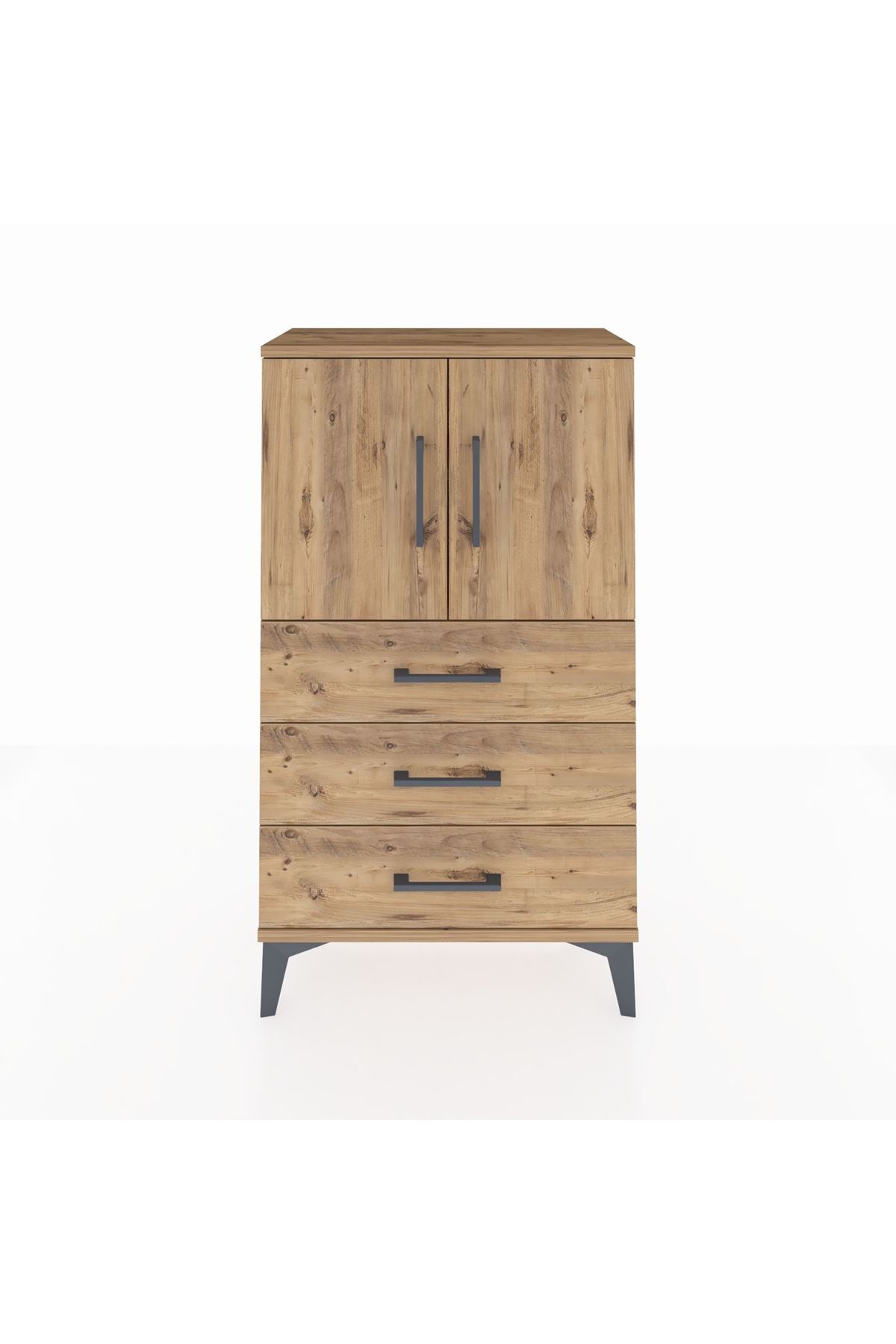 Arges Komodin 2 Raflı 3 Çekmeceli 2 Kapaklı 60x30x106 - S15M008V9A