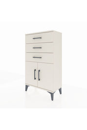 Arges Komodin Tek Raflı 3 Çekmeceli 2 Kapaklı 60x30x106 - S15M009V1A