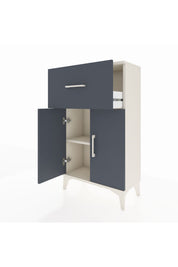 Arges Komodin Tek Raflı Tek Çekmeceli 2 Kapaklı 60x30x106 - S15M010V2A