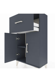 Arges Komodin Tek Raflı Tek Çekmeceli 2 Kapaklı 60x30x106 - S15M010V5A