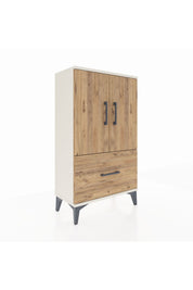 Arges Komodin 2 Raflı Tek Çekmeceli 2 Kapaklı 60x30x106 - S15M011V3A