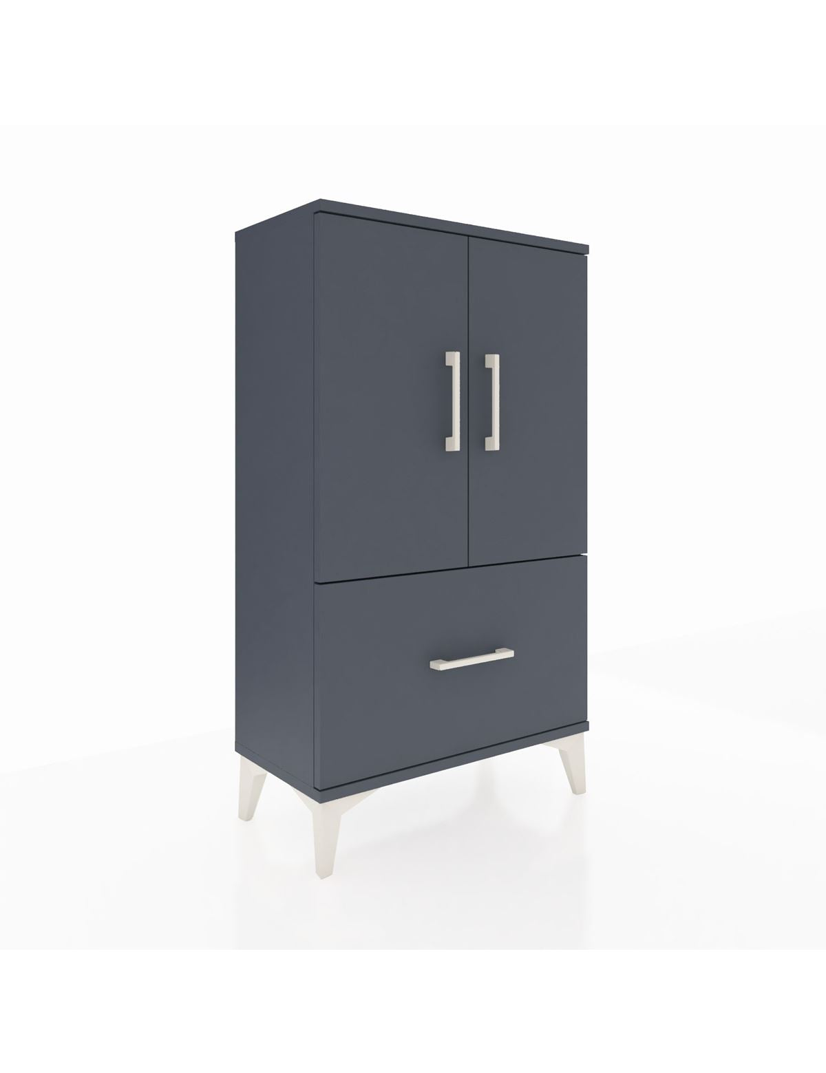 Arges Komodin 2 Raflı Tek Çekmeceli 2 Kapaklı 60x30x106 - S15M011V5A