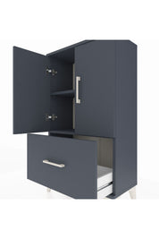 Arges Komodin 2 Raflı Tek Çekmeceli 2 Kapaklı 60x30x106 - S15M011V5A
