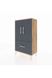 Arges Komodin 2 Raflı Tek Çekmeceli 2 Kapaklı 60x30x106 - S15M011V8A