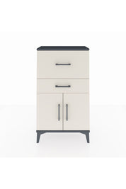 Arges Komodin Tek Raflı 2 Çekmeceli 2 Kapaklı 60x30x106 - S15M013V4A