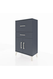 Arges Komodin Tek Raflı 2 Çekmeceli 2 Kapaklı 60x30x106 - S15M013V5A