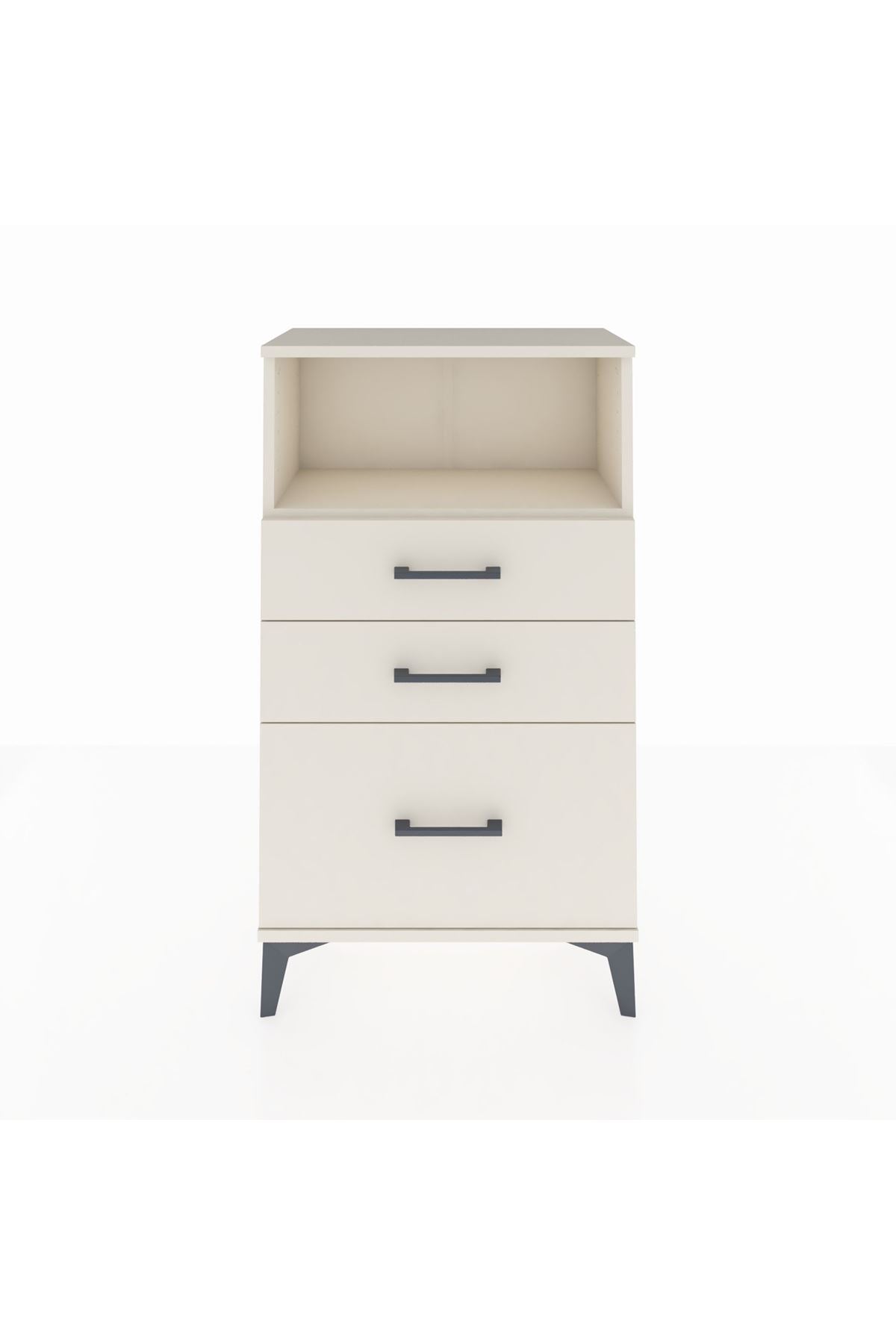 Arges Komodin Tek Raflı 3 Çekmeceli 60x30x106 - S15M014V1A