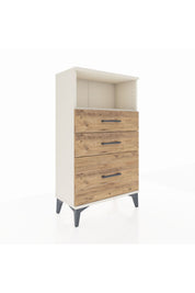 Arges Komodin Tek Raflı 3 Çekmeceli 60x30x106 - S15M014V3A