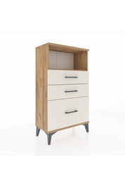 Arges Komodin Tek Raflı 3 Çekmeceli 60x30x106 - S15M014V7A