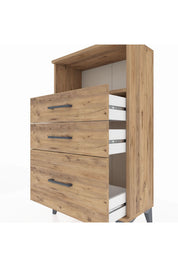 Arges Komodin Tek Raflı 3 Çekmeceli 60x30x106 - S15M014V9A