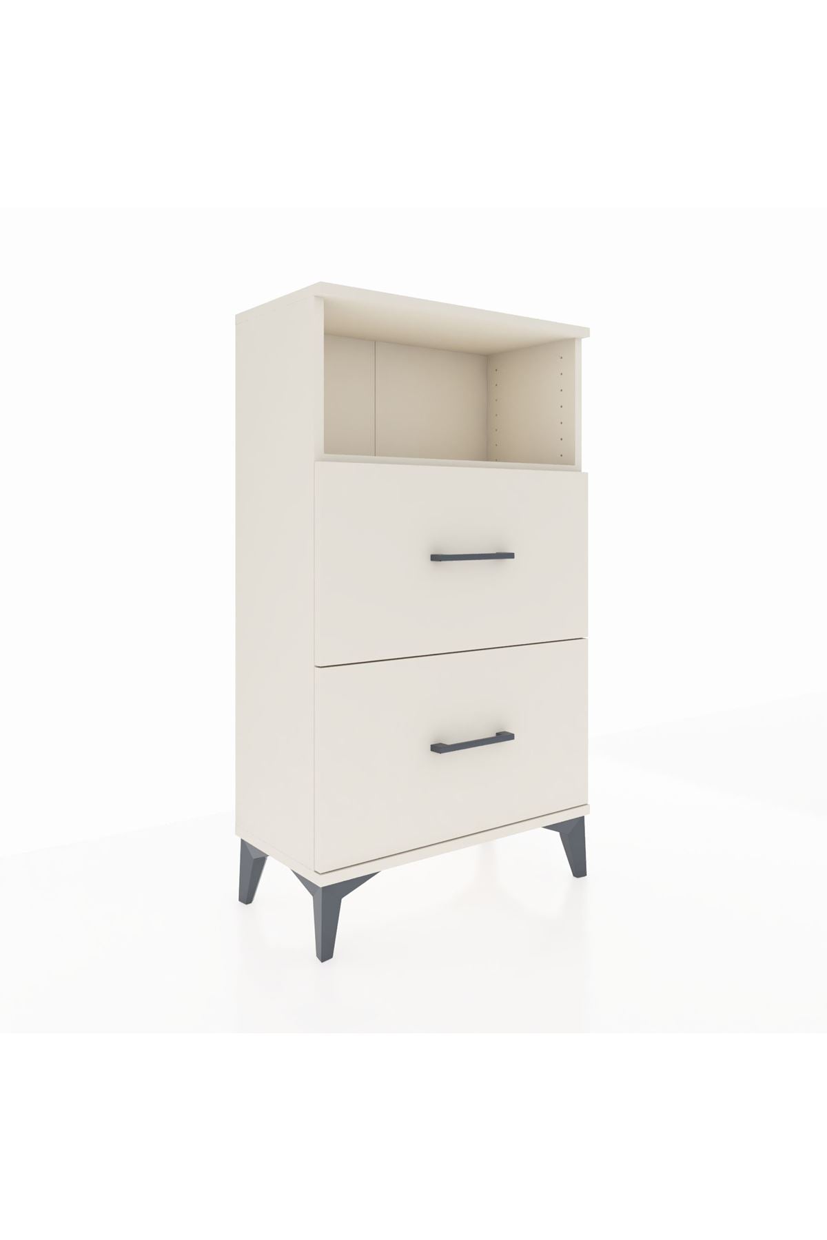 Arges Komodin Tek Raflı 2 Çekmeceli 60x30x106 - S15M015V1A