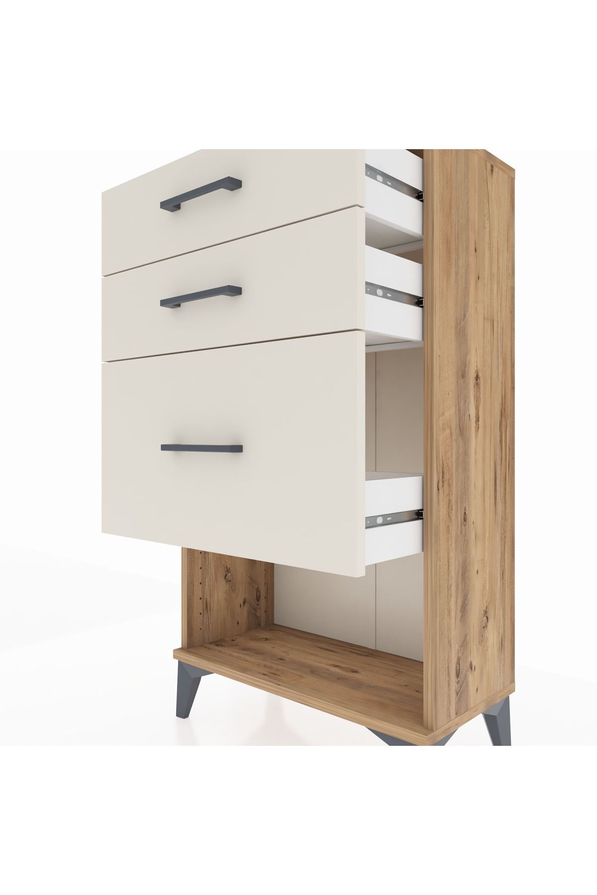 Arges Komodin 3 Çekmeceli 60x30x106 - S15M016V7A
