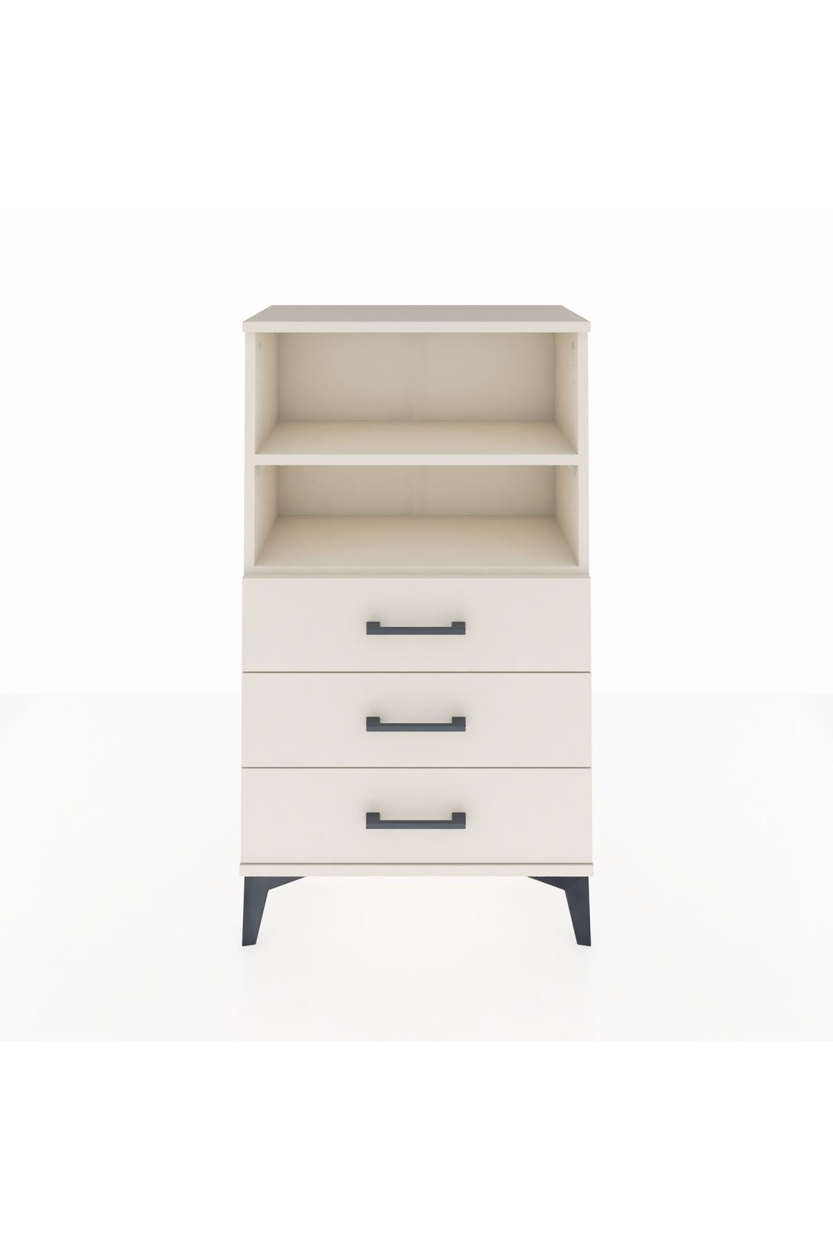 Arges Komodin 2 Raflı 3 Çekmeceli 60x30x106 - S15M017V1A