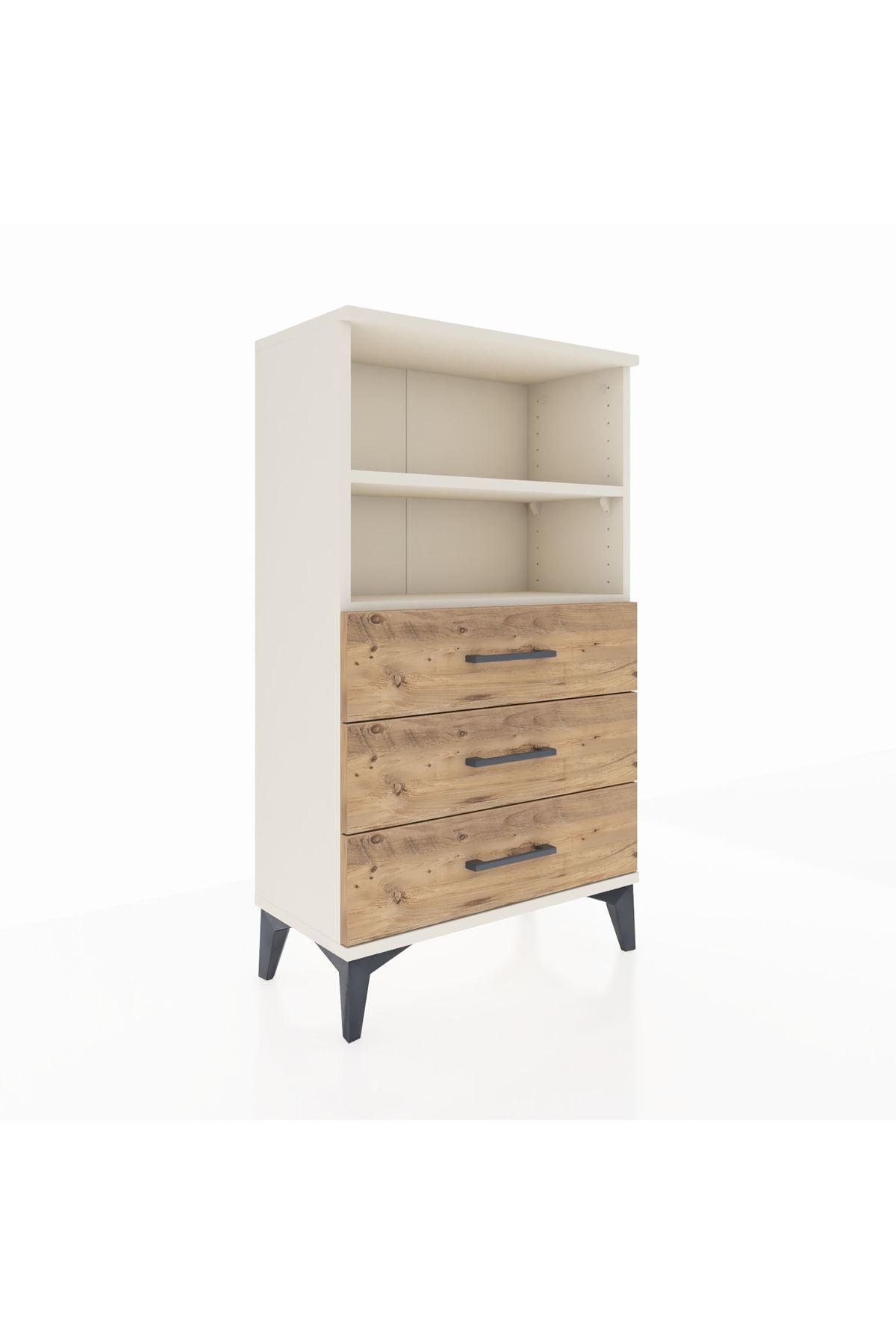 Arges Komodin 2 Raflı 3 Çekmeceli 60x30x106 - S15M017V3A