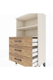Arges Komodin 2 Raflı 3 Çekmeceli 60x30x106 - S15M017V3A