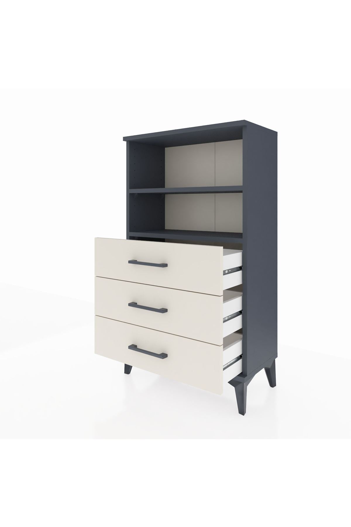 Arges Komodin 2 Raflı 3 Çekmeceli 60x30x106 - S15M017V4A