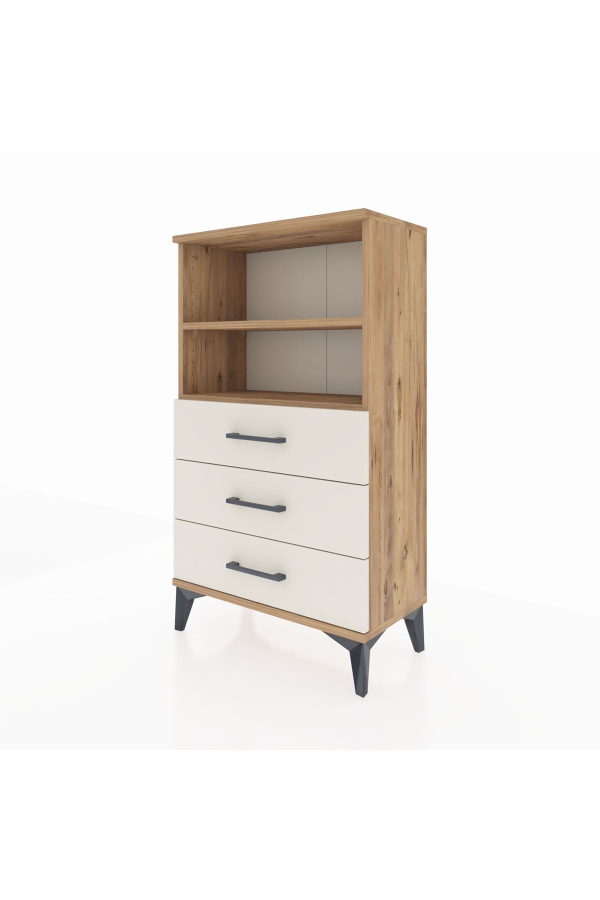 Arges Komodin 2 Raflı 3 Çekmeceli 60x30x106 - S15M017V7A