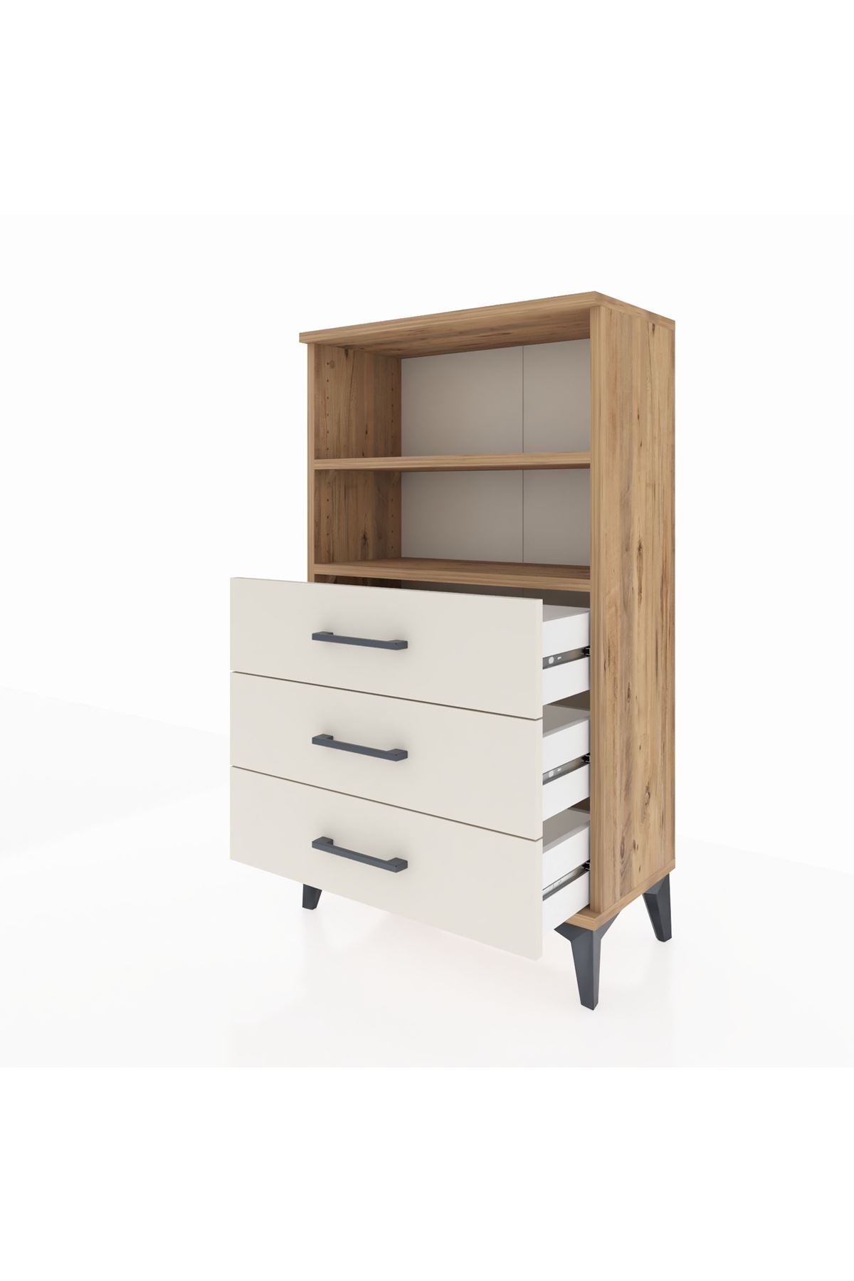 Arges Komodin 2 Raflı 3 Çekmeceli 60x30x106 - S15M017V7A