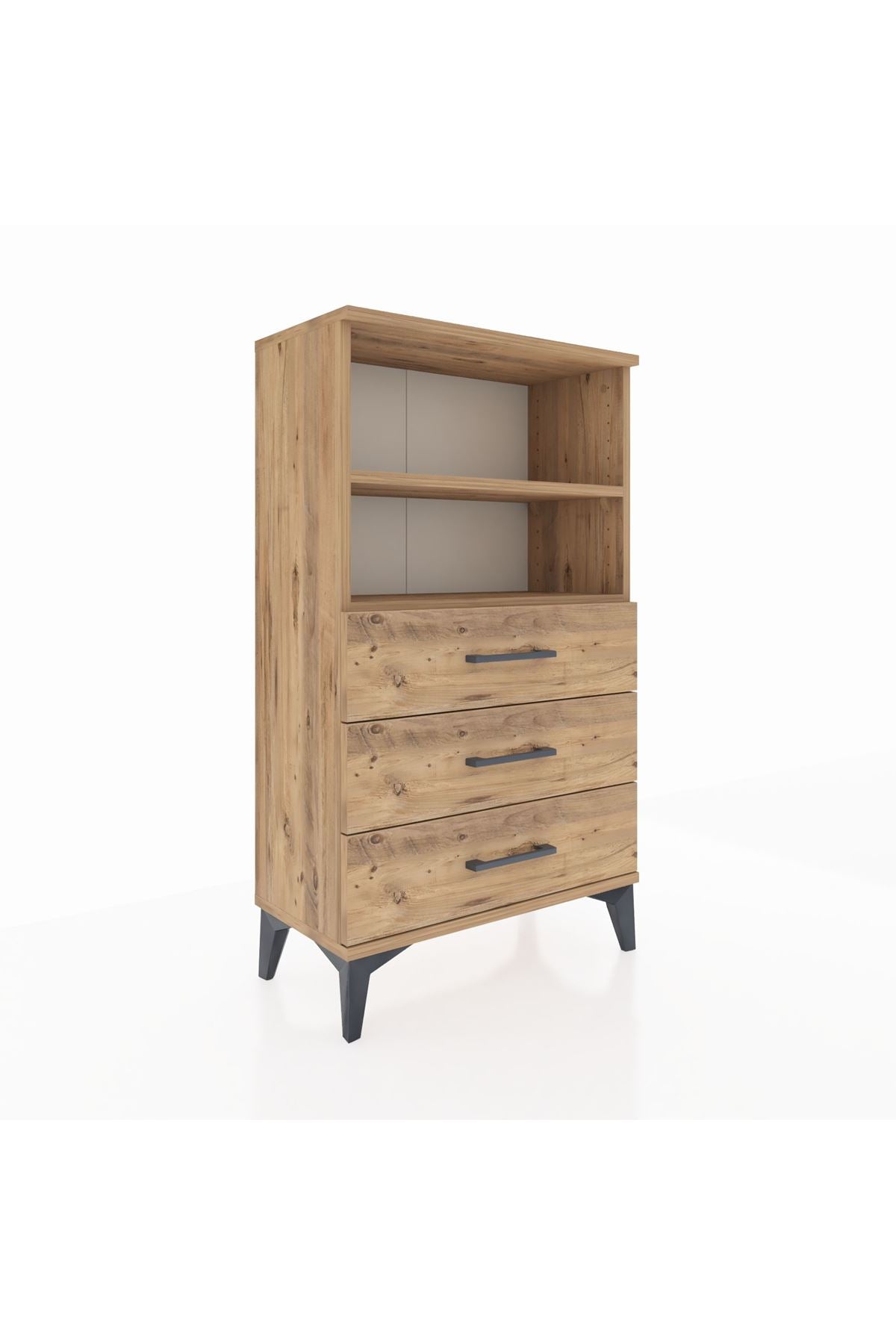 Arges Komodin 2 Raflı 3 Çekmeceli 60x30x106 - S15M017V9A