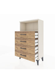 Arges Komodin Tek Raflı 4 Çekmeceli 60x30x106 - S15M018V3A