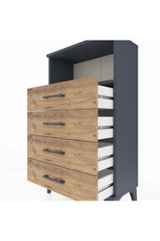 Arges Komodin Tek Raflı 4 Çekmeceli 60x30x106 - S15M018V6A