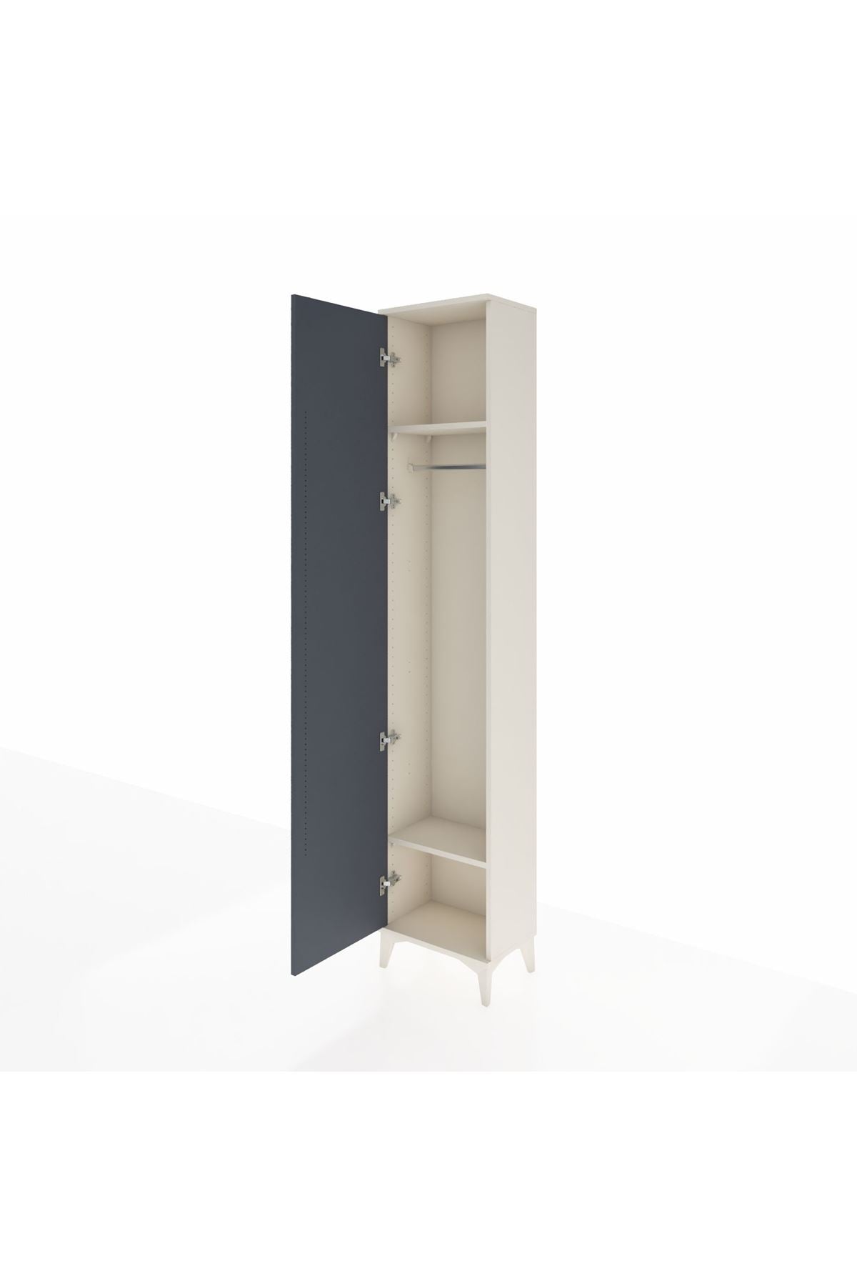 Arges Dolap 2 Raflı Tek Kapaklı Tek Askılı 44x30x221 - S28M003V2A