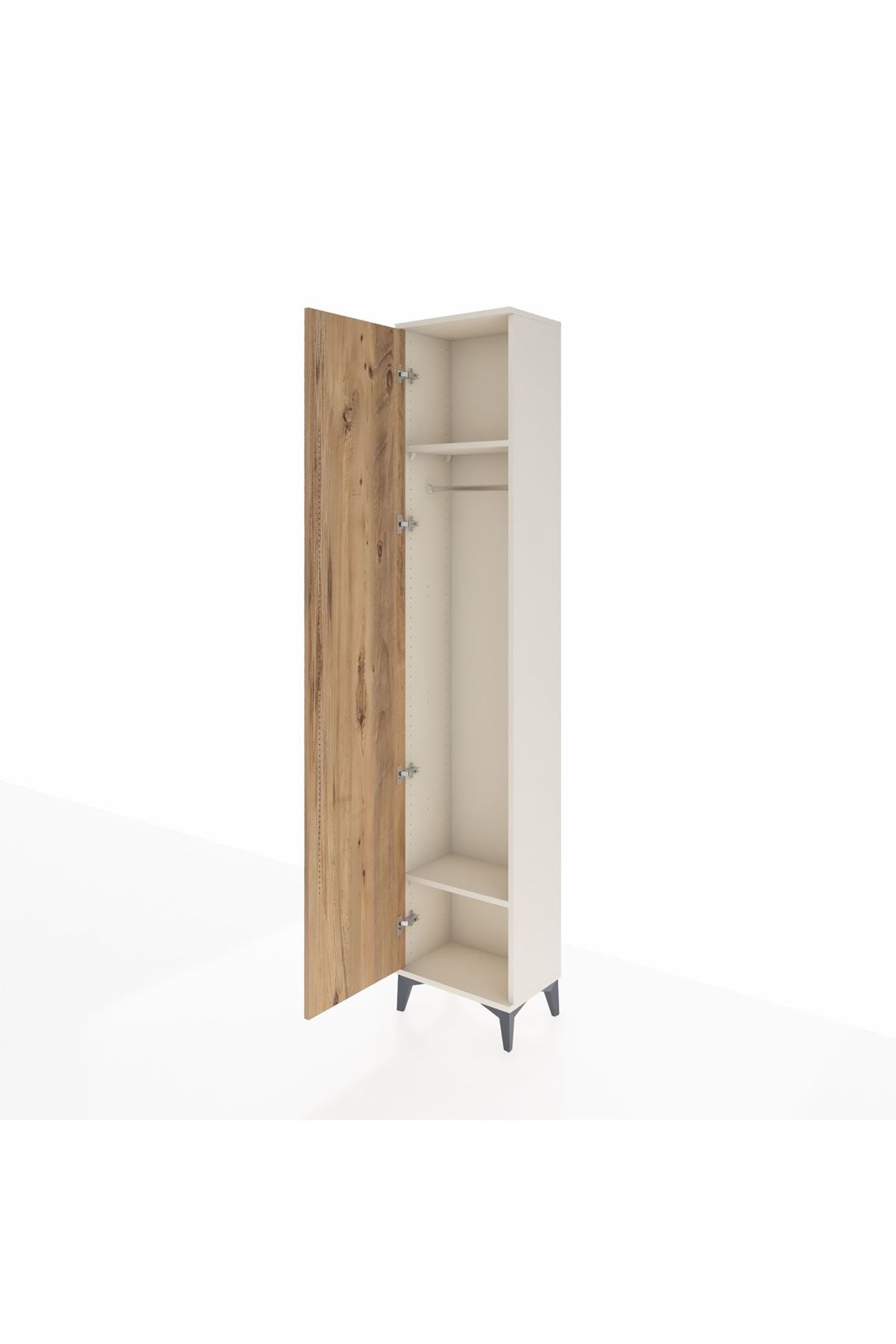 Arges Dolap 2 Raflı Tek Kapaklı Tek Askılı 44x30x221 - S28M003V3A